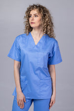 Încărcați imaginea în vizualizatorul Galerie, Costum Medical de dama TAG Premium Unisex | Uniforma Medicala Unisex Cotton Stretch | Bleu jandarm
