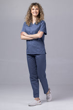 Încărcați imaginea în vizualizatorul Galerie, Costum Medical TAG ClassIQ | Uniforma Medicala Unisex Bumbac-Poliester | Gri petrol