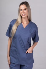 Încărcați imaginea în vizualizatorul Galerie, Costum Medical de dama TAG Premium Unisex | Uniforma Medicala Unisex Cotton Stretch | Gri Petrol