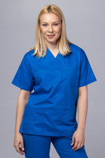 Load image into Gallery viewer, Costum Medical de dama TAG Premium Unisex | Uniforma Medicala Unisex Cotton Stretch | AlbastruMarin