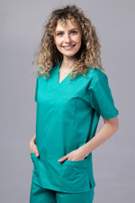 Încărcați imaginea în vizualizatorul Galerie, Costum Medical TAG ClassIQ | Uniforma Medicala Unisex Bumbac-Poliester | Verde Chirurgical