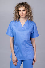 Încărcați imaginea în vizualizatorul Galerie, Costum Medical de dama TAG Premium Unisex | Uniforma Medicala Unisex Cotton Stretch | Bleu jandarm