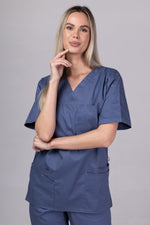 Încărcați imaginea în vizualizatorul Galerie, Costum Medical de dama TAG Premium Unisex | Uniforma Medicala Unisex Cotton Stretch | Gri Petrol