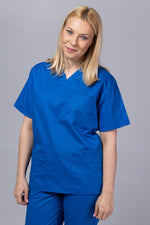 Load image into Gallery viewer, Costum Medical de dama TAG Premium Unisex | Uniforma Medicala Unisex Cotton Stretch | AlbastruMarin
