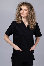 Încărcați imaginea în vizualizatorul Galerie, Costum Medical TAG ClassIQ | Uniforma Medicala Unisex Bumbac-Poliester | Negru