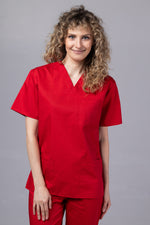 Încărcați imaginea în vizualizatorul Galerie, Costum Medical TAG ClassIQ | Uniforma Medicala Unisex Bumbac-Poliester | Rosu