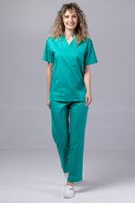 Încărcați imaginea în vizualizatorul Galerie, Costum Medical TAG ClassIQ | Uniforma Medicala Unisex Bumbac-Poliester | Verde Chirurgical