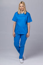 Load image into Gallery viewer, Costum Medical de dama TAG Premium Unisex | Uniforma Medicala Unisex Cotton Stretch | Albastru Royal