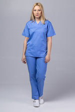 Încărcați imaginea în vizualizatorul Galerie, Costum Medical TAG ClassIQ | Uniforma Medicala Unisex Bumbac-Poliester | Bleu Jandarm