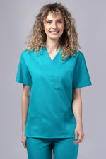 Încărcați imaginea în vizualizatorul Galerie, Costum Medical TAG ClassIQ | Uniforma Medicala Unisex Bumbac-Poliester | Turcoaz