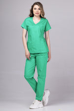 Încărcați imaginea în vizualizatorul Galerie, Costum Medical Premium TAG Ambra | Uniforma Medicala Feminina Cotton Stretch | Verde Spital