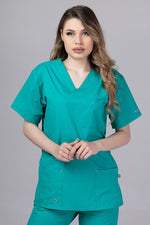 Încărcați imaginea în vizualizatorul Galerie, Costum Medical Premium de dama TAG Cool | Uniforma Medicala de vara | Verde Chirurgical