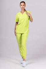 Încărcați imaginea în vizualizatorul Galerie, Costum Medical Premium TAG Stellar | Uniforma Medicala Unisex Poly Spandex | Green Apple