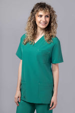 Încărcați imaginea în vizualizatorul Galerie, Costum Medical Premium de dama TAG Cool | Uniforma Medicala de vara | Forest