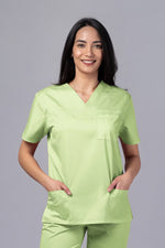 Încărcați imaginea în vizualizatorul Galerie, Costum Medical TAG ClassIQ | Uniforma Medicala Unisex Bumbac-Poliester | Green Apple