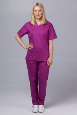 Încărcați imaginea în vizualizatorul Galerie, Costum Medical TAG ClassIQ | Uniforma Medicala Unisex Bumbac-Poliester | Mov