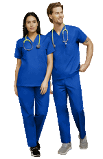 Load image into Gallery viewer, Uniforma medicala - Costum medical clasic unisex Atelierul de Halate - Albastru Marin
