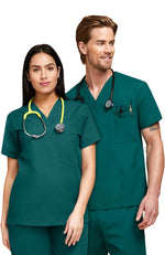 Încărcați imaginea în vizualizatorul Galerie, Uniforma medicala - Costum medical clasic unisex Atelierul de Halate - Verde Forest