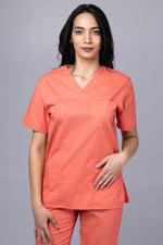 Încărcați imaginea în vizualizatorul Galerie, Costum Medical TAG ClassIQ | Uniforma Medicala Unisex Bumbac-Poliester | Somon