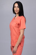 Încărcați imaginea în vizualizatorul Galerie, Costum Medical TAG ClassIQ | Uniforma Medicala Unisex Bumbac-Poliester | Somon