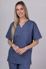 Încărcați imaginea în vizualizatorul Galerie, Costum Medical de dama TAG Premium Unisex | Uniforma Medicala Unisex Cotton Stretch | Gri Petrol