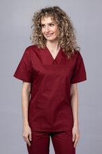 Încărcați imaginea în vizualizatorul Galerie, Costum Medical TAG ClassIQ | Uniforma Medicala Unisex Bumbac-Poliester | Visiniu
