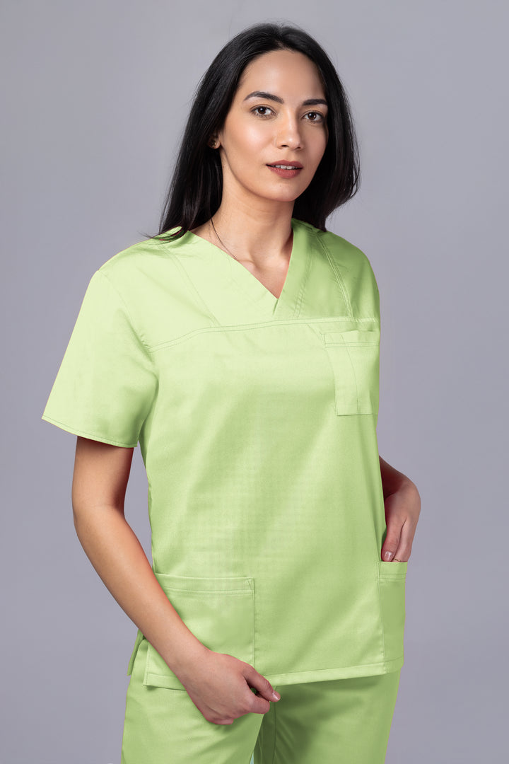 Costum Medical TAG ClassIQ | Uniforma Medicala Unisex Bumbac-Poliester | Green Apple