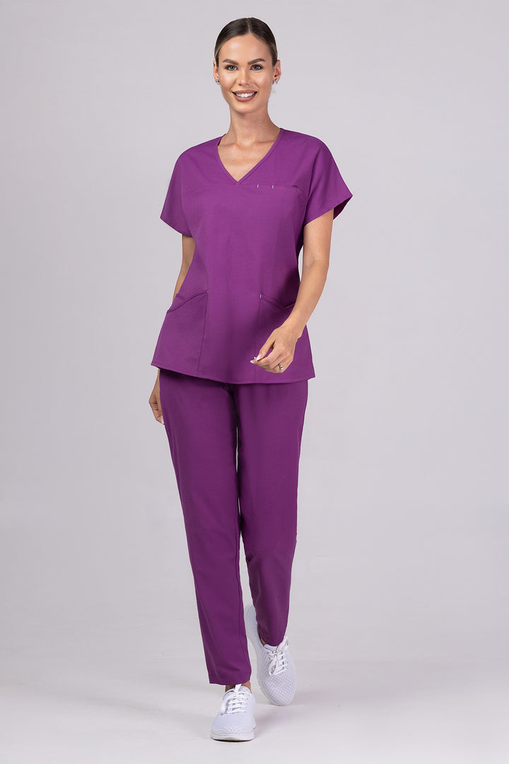 Costum Medical Premium TAG Ambra | Uniforma Medicala Feminina Cotton Stretch | Mov