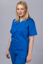 Load image into Gallery viewer, Costum Medical de dama TAG Premium Unisex | Uniforma Medicala Unisex Cotton Stretch | AlbastruMarin