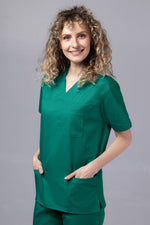 Încărcați imaginea în vizualizatorul Galerie, Costum Medical TAG ClassIQ | Uniforma Medicala Unisex Bumbac-Poliester | Verde Forest