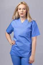 Încărcați imaginea în vizualizatorul Galerie, Costum Medical TAG ClassIQ | Uniforma Medicala Unisex Bumbac-Poliester | Bleu Jandarm