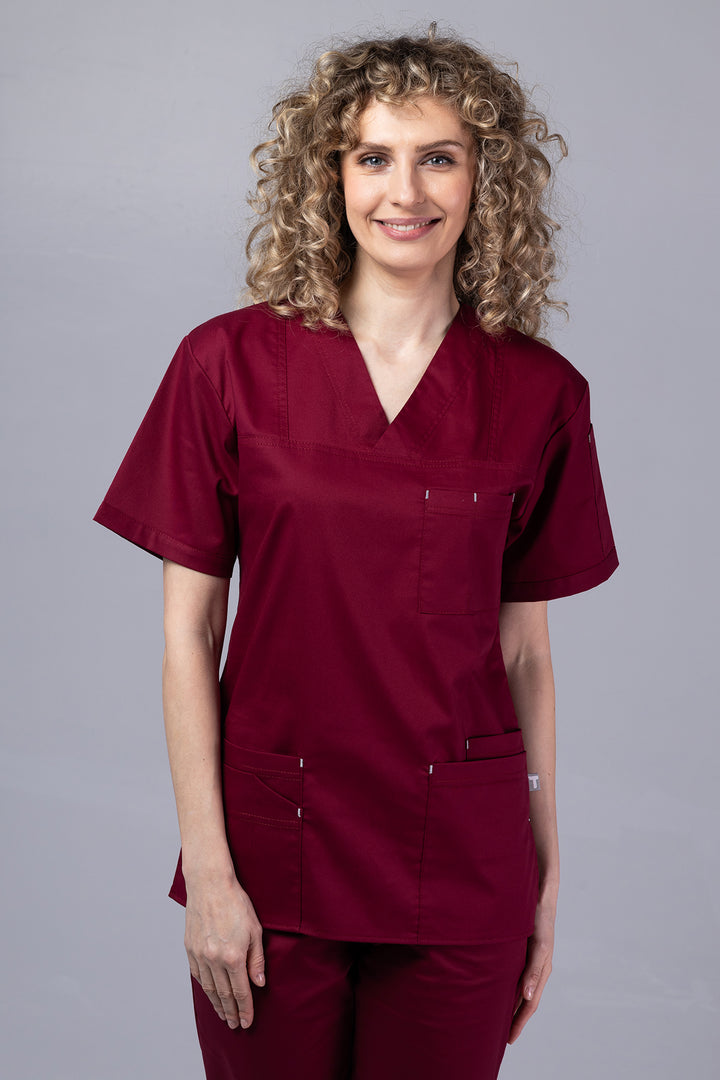 Costum Medical de dama TAG Premium Unisex | Uniforma Medicala Unisex Cotton Stretch | Visiniu