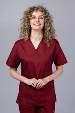 Încărcați imaginea în vizualizatorul Galerie, Costum Medical TAG ClassIQ | Uniforma Medicala Unisex Bumbac-Poliester | Visiniu