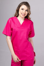 Încărcați imaginea în vizualizatorul Galerie, Costum Medical TAG ClassIQ | Uniforma Medicala Unisex Bumbac-Poliester | Ciclam