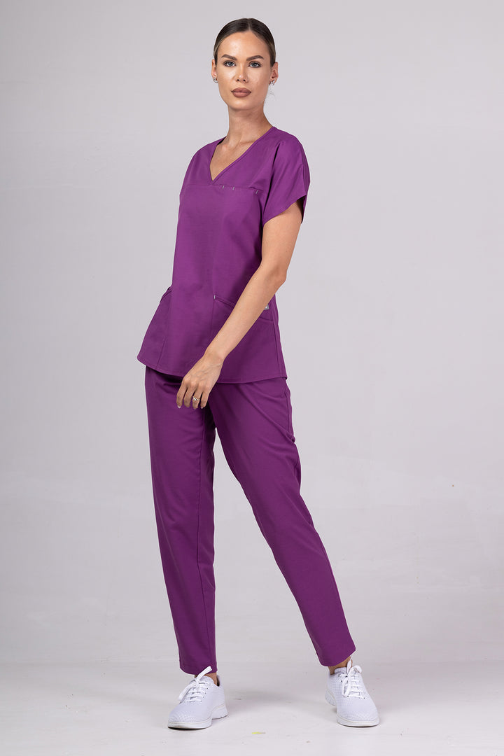 Costum Medical Premium TAG Ambra | Uniforma Medicala Feminina Cotton Stretch | Mov