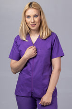 Încărcați imaginea în vizualizatorul Galerie, Costum Medical Premium TAG ZIP Confort | Uniforma Medicala Femei Bumbac | Velvet