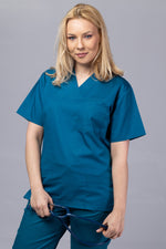 Încărcați imaginea în vizualizatorul Galerie, Costum Medical TAG ClassIQ | Uniforma Medicala Unisex Bumbac-Poliester | Pacific Blue