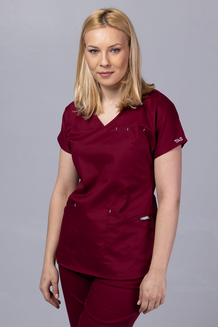 Costum Medical Premium TAG Ambra | Uniforma Medicala Feminina Cotton Stretch | Visiniu