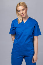 Load image into Gallery viewer, Costum Medical de dama TAG Premium Unisex | Uniforma Medicala Unisex Cotton Stretch | AlbastruMarin