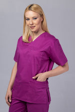 Încărcați imaginea în vizualizatorul Galerie, Costum Medical de dama TAG Premium Unisex | Uniforma Medicala Unisex Cotton Stretch | Mov