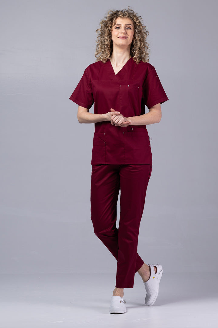 Costum Medical de dama TAG Premium Unisex | Uniforma Medicala Unisex Cotton Stretch | Visiniu