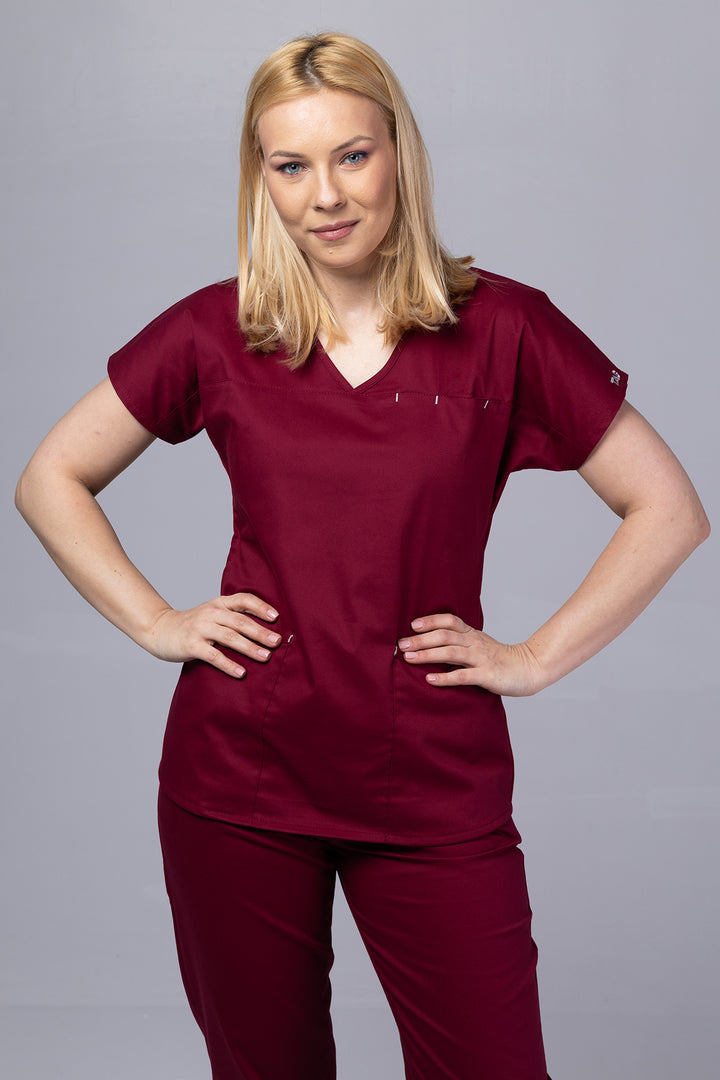 Costum Medical Premium TAG Ambra | Uniforma Medicala Feminina Cotton Stretch | Visiniu
