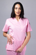 Încărcați imaginea în vizualizatorul Galerie, Costum Medical de dama TAG Premium Unisex | Uniforma Medicala Unisex Cotton Stretch | Roz