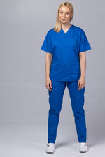 Load image into Gallery viewer, Costum Medical de dama TAG Premium Unisex | Uniforma Medicala Unisex Cotton Stretch | AlbastruMarin