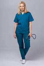 Încărcați imaginea în vizualizatorul Galerie, Costum Medical TAG ClassIQ | Uniforma Medicala Unisex Bumbac-Poliester | Pacific Blue