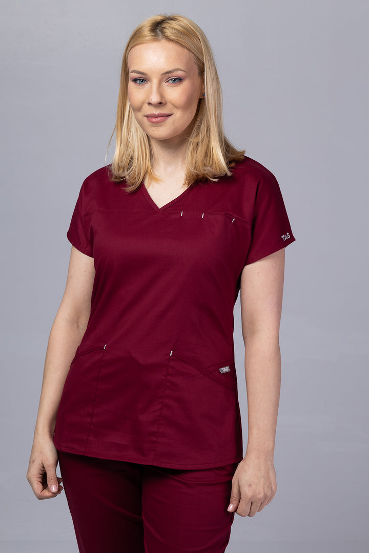 Costum Medical Premium TAG Ambra | Uniforma Medicala Feminina Cotton Stretch | Visiniu