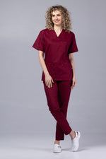 Încărcați imaginea în vizualizatorul Galerie, Costum Medical de dama TAG Premium Unisex | Uniforma Medicala Unisex Cotton Stretch | Visiniu