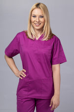 Încărcați imaginea în vizualizatorul Galerie, Costum Medical de dama TAG Premium Unisex | Uniforma Medicala Unisex Cotton Stretch | Mov