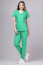 Încărcați imaginea în vizualizatorul Galerie, Costum Medical de dama TAG Premium Unisex | Uniforma Medicala Unisex Cotton Stretch | Verde Spital