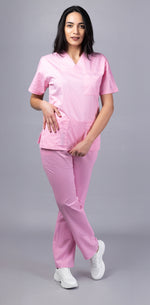 Încărcați imaginea în vizualizatorul Galerie, Costum Medical de dama TAG Premium Unisex | Uniforma Medicala Unisex Cotton Stretch | Roz